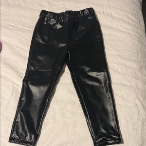 Black Faux Leather Pants